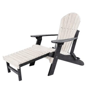 Folding Adirondack Chair + Ottoman poly outdoor furniture
